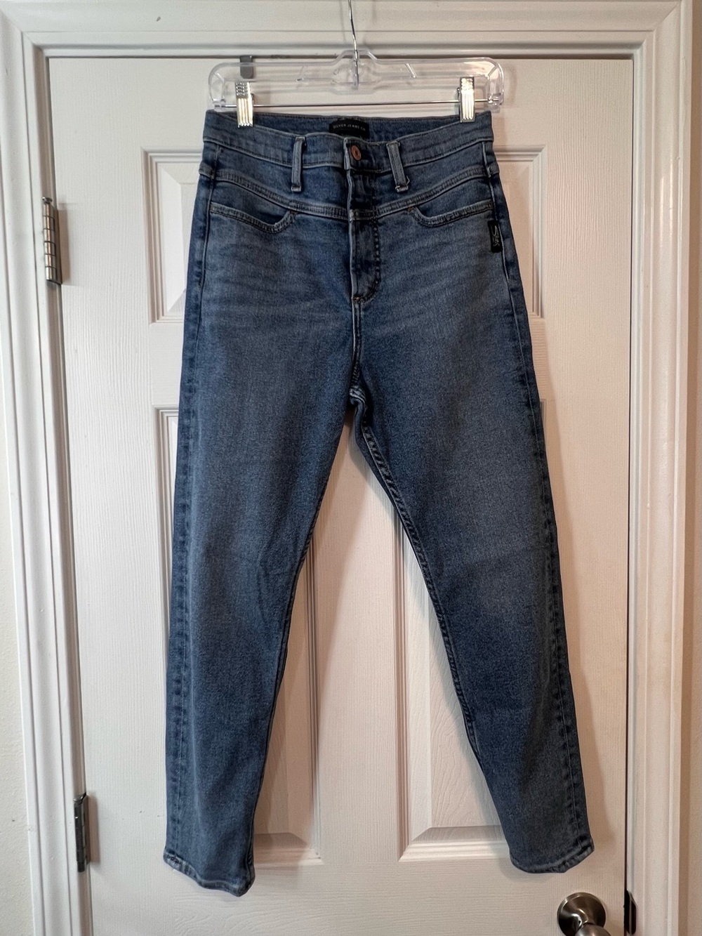 Silver Jeans Co Ode to 80s Skinny Jeans W28 L27 High Rise Vintage Blue Denim